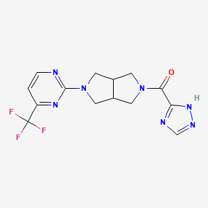 1H-1,2,4-Triazol-5-yl-[2-[4-(trifluoromethyl)pyrimidin-2-yl]-1,3,3a,4,6,6a-hexahydropyrrolo[3,4-c]pyrrol-5-yl]methanone