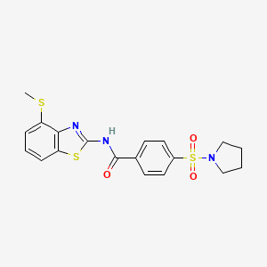 N-(4-(methylthio)benzo[d]thiazol-2-yl)-4-(pyrrolidin-1-ylsulfonyl)benzamide