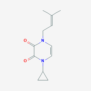 1-Cyclopropyl-4-(3-methylbut-2-enyl)pyrazine-2,3-dione