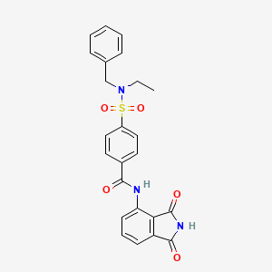 molecular formula C24H21N3O5S B2452676 4-(N-苄基-N-乙基磺酰氨基)-N-(1,3-二氧代异吲哚啉-4-基)苯甲酰胺 CAS No. 864939-54-8