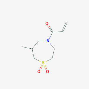 molecular formula C9H15NO3S B2452679 1-(6-Methyl-1,1-dioxo-1,4-thiazepan-4-yl)prop-2-en-1-one CAS No. 2224527-83-5
