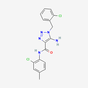 5-amino-N-(2-chloro-4-methylphenyl)-1-[(2-chlorophenyl)methyl]triazole-4-carboxamide