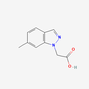 molecular formula C10H10N2O2 B2452681 2-(6-methyl-1H-indazol-1-yl)acetic acid CAS No. 1239738-23-8
