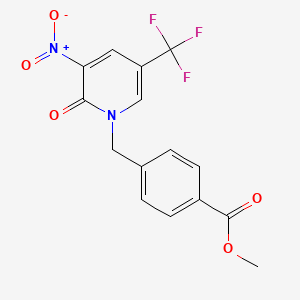 methyl 4-{[3-nitro-2-oxo-5-(trifluoromethyl)-1(2H)-pyridinyl]methyl}benzenecarboxylate