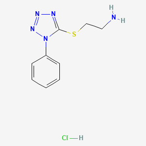 molecular formula C9H11N5S B2452707 盐酸2-(1-苯基-1H-四唑-5-硫代基)-乙胺 CAS No. 188754-01-0