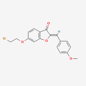 molecular formula C18H15BrO4 B2452711 (Z)-6-(2-bromoethoxy)-2-(4-methoxybenzylidene)benzofuran-3(2H)-one CAS No. 890632-19-6