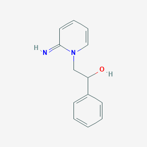 molecular formula C13H14N2O B2452721 2-(2-imino-1,2-dihydropyridin-1-yl)-1-phenylethan-1-ol CAS No. 93186-99-3