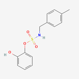 molecular formula C14H15NO4S B2452735 2-hydroxyphenyl-N-(4-methylbenzyl)sulfamate CAS No. 478260-94-5