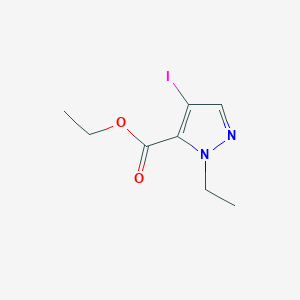 molecular formula C8H11IN2O2 B2452746 1-乙基-4-碘吡唑-5-羧酸乙酯 CAS No. 1354704-72-5