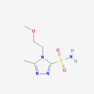 molecular formula C6H12N4O3S B2452774 4-(2-Methoxyethyl)-5-methyl-1,2,4-triazole-3-sulfonamide CAS No. 1565948-97-1