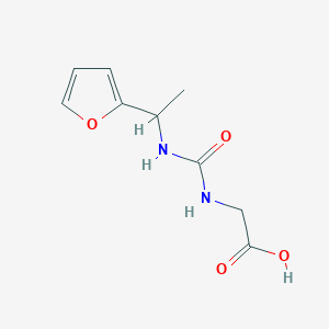 molecular formula C9H12N2O4 B2452784 ((1-(Furan-2-yl)ethyl)carbamoyl)glycine CAS No. 1153298-51-1