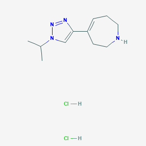 molecular formula C11H20Cl2N4 B2452788 4-[1-(propan-2-yl)-1H-1,2,3-triazol-4-yl]-2,3,6,7-tetrahydro-1H-azepine dihydrochloride CAS No. 1864052-66-3