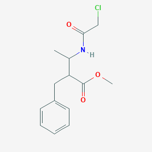molecular formula C14H18ClNO3 B2452799 Methyl 2-benzyl-3-[(2-chloroacetyl)amino]butanoate CAS No. 2411311-15-2