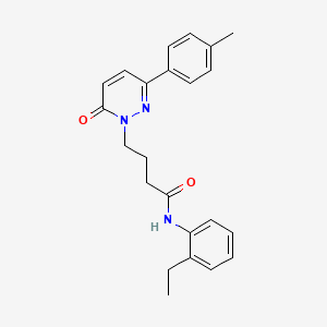 molecular formula C23H25N3O2 B2452820 N-(2-乙基苯基)-4-(6-氧代-3-(对甲苯基)吡啶并哒嗪-1(6H)-基)丁酰胺 CAS No. 946267-57-8