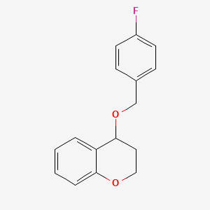 molecular formula C16H15FO2 B2452824 4-[(4-氟苄基)氧基]色满 CAS No. 866155-70-6