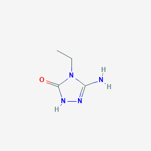 molecular formula C4H8N4O B2452832 3-Amino-4-ethyl-1H-1,2,4-triazol-5-one CAS No. 2445800-61-1