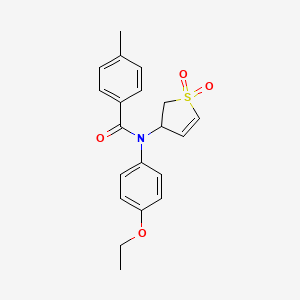 molecular formula C20H21NO4S B2452834 N-(1,1-二氧化-2,3-二氢噻吩-3-基)-N-(4-乙氧基苯基)-4-甲基苯甲酰胺 CAS No. 852438-43-8
