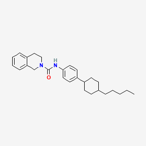 molecular formula C27H36N2O B2452853 N-[4-(4-pentylcyclohexyl)phenyl]-3,4-dihydro-2(1H)-isoquinolinecarboxamide CAS No. 866131-88-6
