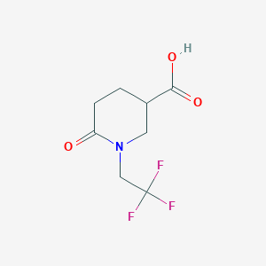 molecular formula C8H10F3NO3 B2452859 6-氧代-1-(2,2,2-三氟乙基)哌啶-3-羧酸 CAS No. 1247988-25-5