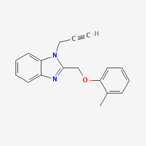 molecular formula C18H16N2O B2452870 1H-1,3-Benzimidazole, 2-[(2-methylphenoxy)methyl]-1-(2-propynyl)- CAS No. 876883-12-4