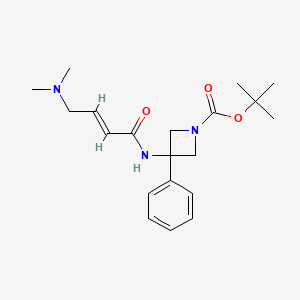 molecular formula C20H29N3O3 B2452874 Tert-butyl 3-[[(E)-4-(dimethylamino)but-2-enoyl]amino]-3-phenylazetidine-1-carboxylate CAS No. 2411336-09-7