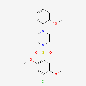 molecular formula C19H23ClN2O5S B2452880 1-(4-Chloro-2,5-dimethoxybenzenesulfonyl)-4-(2-methoxyphenyl)piperazine CAS No. 1903097-54-0