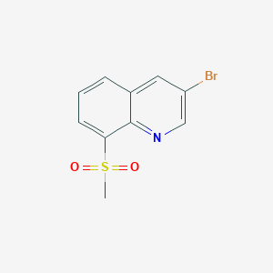 molecular formula C10H8BrNO2S B2452891 3-溴-8-(甲磺酰基)喹啉 CAS No. 1956385-35-5