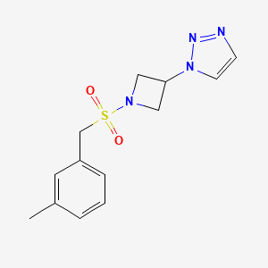 molecular formula C13H16N4O2S B2452893 1-(1-((3-甲基苄基)磺酰基)氮杂环丁-3-基)-1H-1,2,3-三唑 CAS No. 2097919-19-0