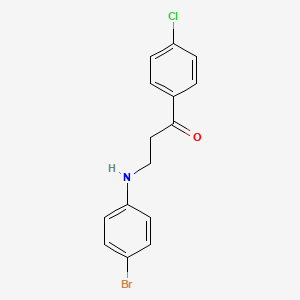 molecular formula C15H13BrClNO B2452903 3-(4-溴苯胺)-1-(4-氯苯基)-1-丙酮 CAS No. 58154-02-2