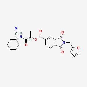 B2452905 [1-[(1-Cyanocyclohexyl)amino]-1-oxopropan-2-yl] 2-(furan-2-ylmethyl)-1,3-dioxoisoindole-5-carboxylate CAS No. 938573-25-2