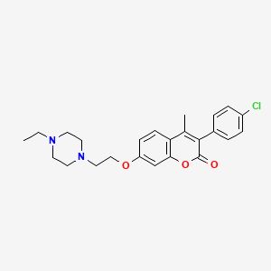 molecular formula C24H27ClN2O3 B2452911 3-(4-氯苯基)-7-(2-(4-乙基哌嗪-1-基)乙氧基)-4-甲基-2H-香豆素-2-酮 CAS No. 903852-63-1