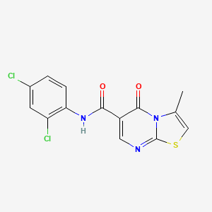 molecular formula C14H9Cl2N3O2S B2452914 N-(2,4-二氯苯基)-3-甲基-5-氧代-5H-噻唑并[3,2-a]嘧啶-6-甲酰胺 CAS No. 851945-48-7