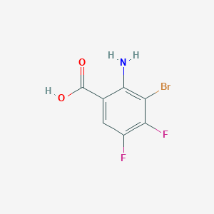 molecular formula C7H4BrF2NO2 B2452916 2-氨基-3-溴-4,5-二氟苯甲酸 CAS No. 874831-41-1