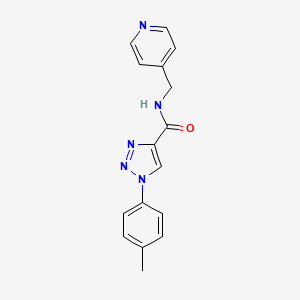 molecular formula C16H15N5O B2452928 1-(4-甲基苯基)-N-(吡啶-4-基甲基)-1H-1,2,3-三唑-4-甲酰胺 CAS No. 1326916-72-6