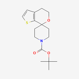 molecular formula C16H23NO3S B2452936 Tert-butyl 4',5'-dihydrospiro[piperidine-4,7'-thieno[2,3-c]pyran]-1-carboxylate CAS No. 1283095-48-6