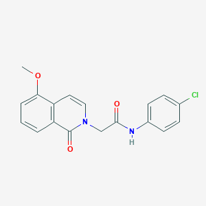molecular formula C18H15ClN2O3 B2452940 N-(4-chlorophenyl)-2-(5-methoxy-1-oxoisoquinolin-2-yl)acetamide CAS No. 868223-45-4
