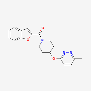 molecular formula C19H19N3O3 B2452959 苯并呋喃-2-基(4-((6-甲基哒嗪-3-基)氧基)哌啶-1-基)甲酮 CAS No. 1797856-47-3