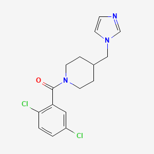 molecular formula C16H17Cl2N3O B2452993 (4-((1H-imidazol-1-yl)methyl)piperidin-1-yl)(2,5-dichlorophenyl)methanone CAS No. 1286725-11-8