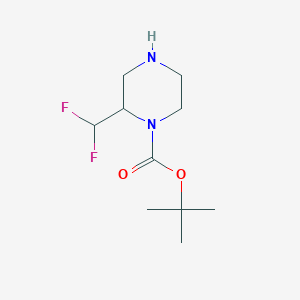 molecular formula C10H18F2N2O2 B2453000 叔丁基 2-(二氟甲基)哌嗪-1-羧酸酯 CAS No. 1270982-18-7