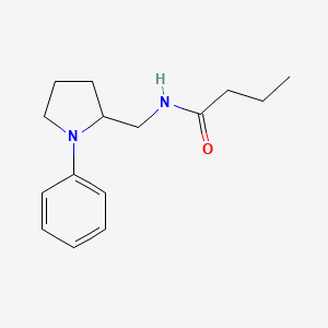 molecular formula C15H22N2O B2453007 N-((1-phenylpyrrolidin-2-yl)methyl)butyramide CAS No. 1797704-20-1