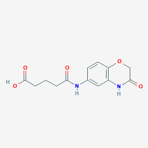 5-oxo-5-[(3-oxo-3,4-dihydro-2H-1,4-benzoxazin-6-yl)amino]pentanoic acid