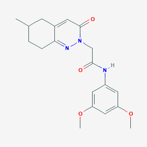 B2453016 N-(3,5-dimethoxyphenyl)-2-(6-methyl-3-oxo-5,6,7,8-tetrahydrocinnolin-2(3H)-yl)acetamide CAS No. 932997-59-6
