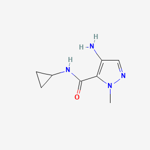 molecular formula C8H12N4O B2453021 4-Amino-N-cyclopropyl-1-methyl-1H-pyrazole-5-carboxamide CAS No. 1511975-11-3
