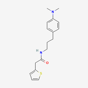 molecular formula C17H22N2OS B2453033 N-(3-(4-(dimethylamino)phenyl)propyl)-2-(thiophen-2-yl)acetamide CAS No. 952995-90-3