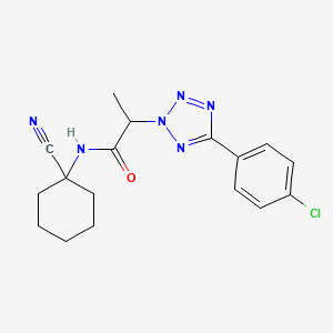 molecular formula C17H19ClN6O B2453040 2-[5-(4-chlorophenyl)-2H-1,2,3,4-tetrazol-2-yl]-N-(1-cyanocyclohexyl)propanamide CAS No. 1286894-39-0