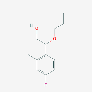 2-(4-Fluoro-2-methylphenyl)-2-propoxyethan-1-ol