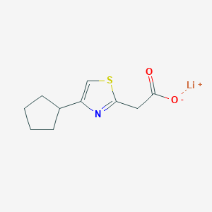 molecular formula C10H12LiNO2S B2453043 锂(1+)离子2-(4-环戊基-1,3-噻唑-2-基)乙酸盐 CAS No. 2089255-19-4