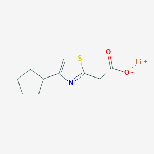 Lithium(1+) ion 2-(4-cyclopentyl-1,3-thiazol-2-yl)acetate