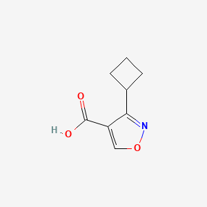 molecular formula C8H9NO3 B2453050 3-Cyclobutylisoxazole-4-carboxylic acid CAS No. 1368343-29-6