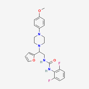 molecular formula C24H26F2N4O3 B2453052 1-(2,6-二氟苯基)-3-[2-(呋喃-2-基)-2-[4-(4-甲氧苯基)哌嗪-1-基]乙基]脲 CAS No. 1207055-14-8